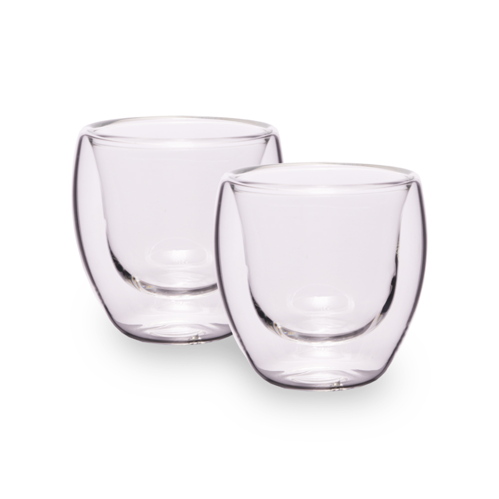 COPO DE VIDRO DUPLO BISTROT 80ML 2PCS