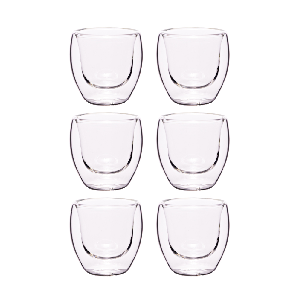 6 COPOS DE VIDRO DUPLO BISTROT 80ML