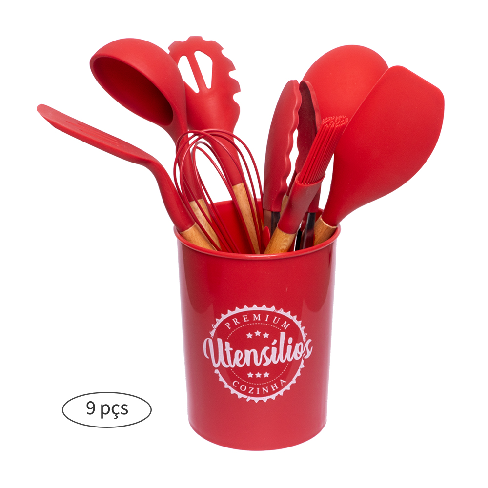 CONJUNTO DE UTENSÍLIOS DE COZINHA PREMIUM COM RECIPIENTE 9 PCS